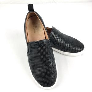 Calson Leather Perforated Slip On Sneaker Shoes